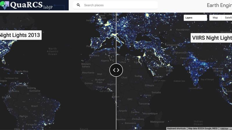 Dinámica espacio-temporal de las luces nocturnas: datos VIIRS-annual