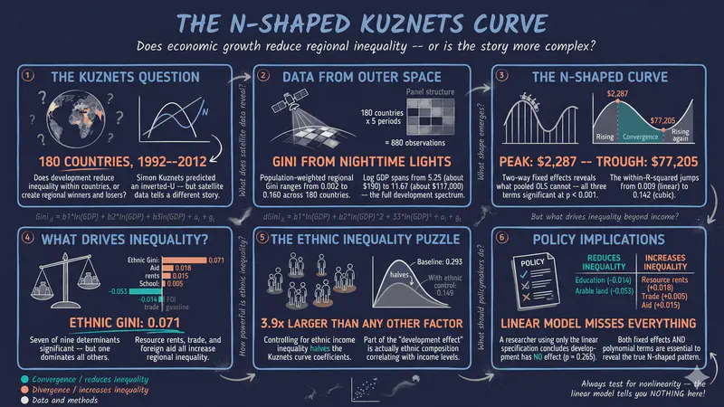 Desigualdad regional y la curva de Kuznets: efectos fijos de panel en Python