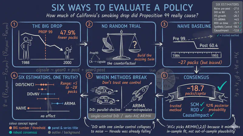 Seis formas de evaluar una política con R: estudios de caso comparados de la Proposición 99