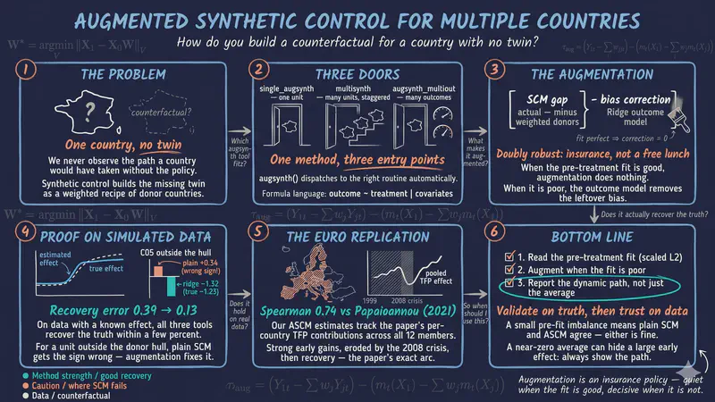 Control sintético aumentado para múltiples países: un tutorial con augsynth