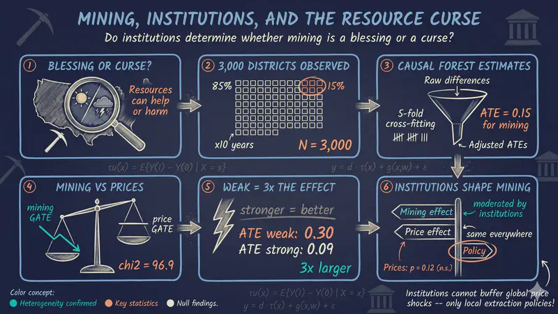 Aprendizaje automático causal y la maldición de los recursos con Stata 19