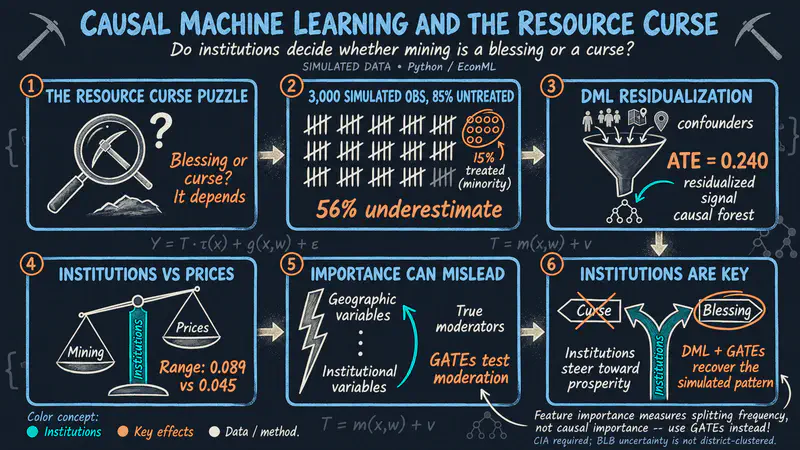 Aprendizaje automático causal y la maldición de los recursos con Python EconML