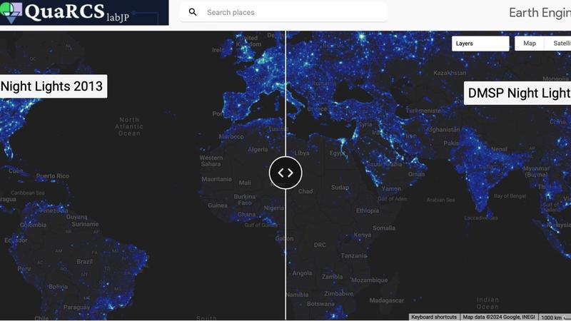 夜間光の時空間動態：DMSP拡張データ