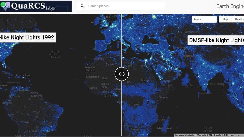 夜間光の時空間動態：DMSP-likeデータ