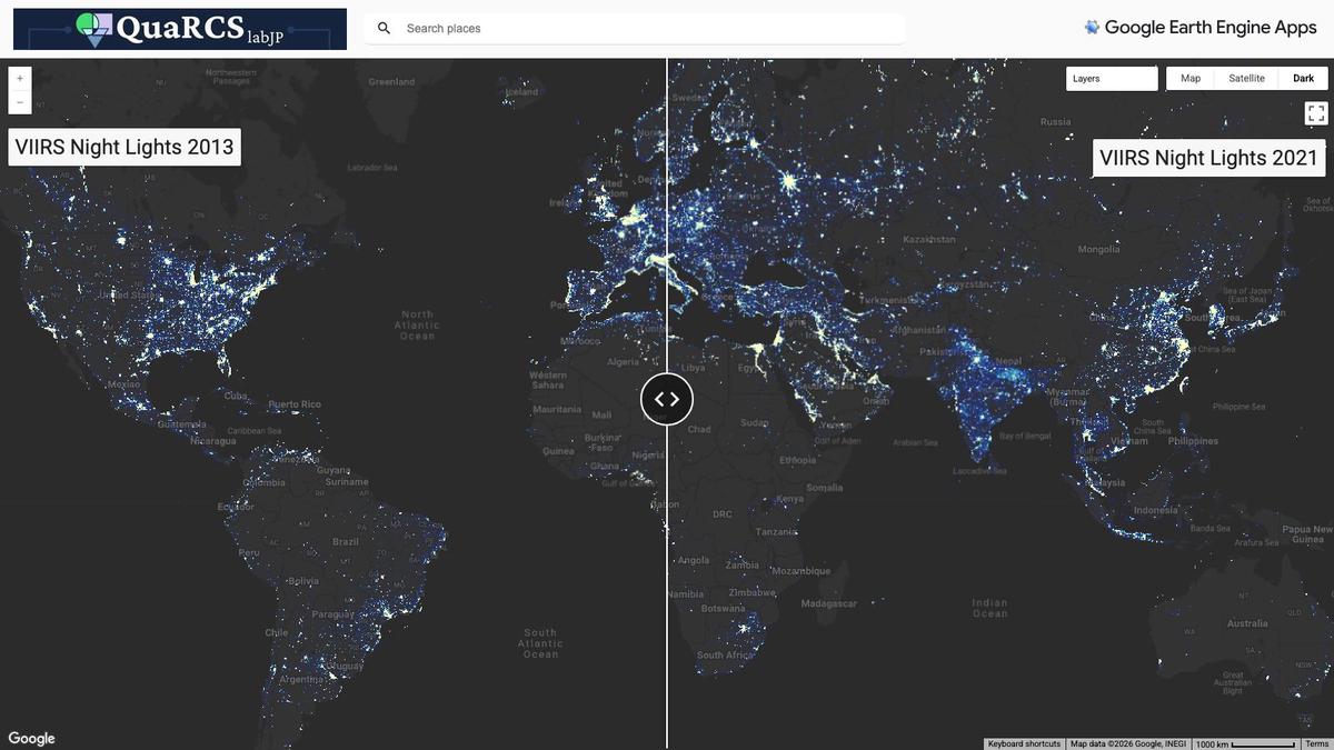 夜間光の時空間動態:VIIRS-annualデータ