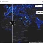 Space-time dynamics of nighttime lights: DMSP-extended data
