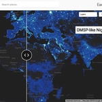 Space-time dynamics of nighttime lights: DMSP-like data