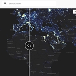 Space-time dynamics of nighttime lights: VIIRS-annual data
