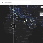 Space-time dynamics of nighttime lights: VIIRS-like data