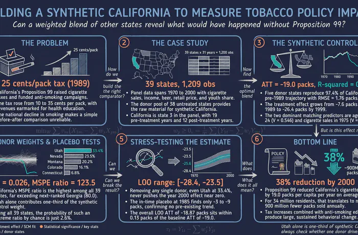 The Synthetic Control Method in Stata: Did California's Tobacco Tax Cut Smoking?