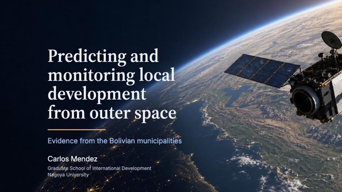 Predicting and monitoring local development from outer space